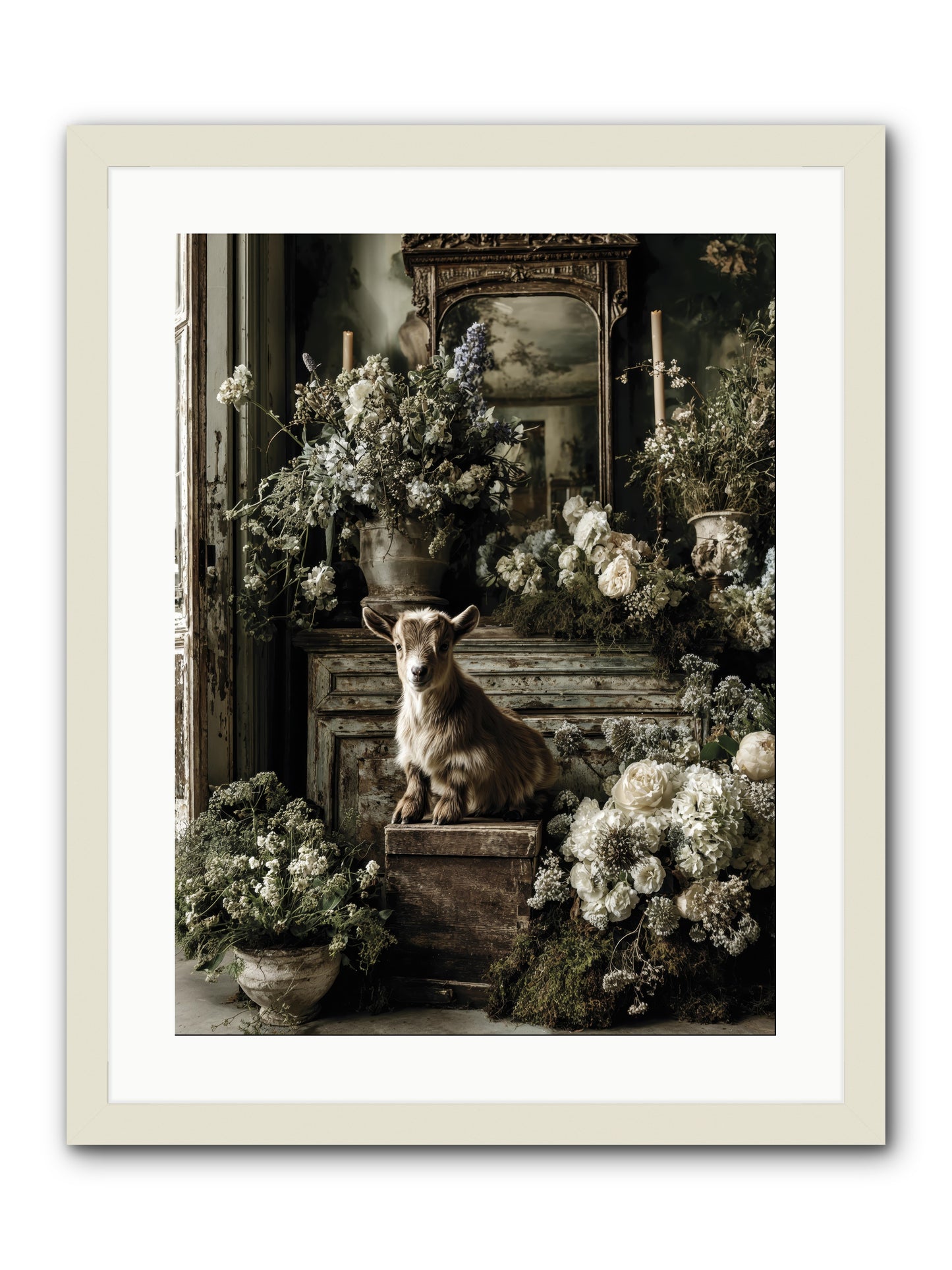 Dew Drop -- Framed Print - White 18x24