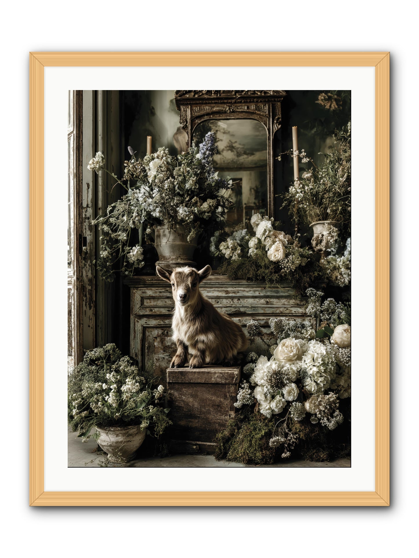 Dew Drop -- Framed Print - Natural 24x32