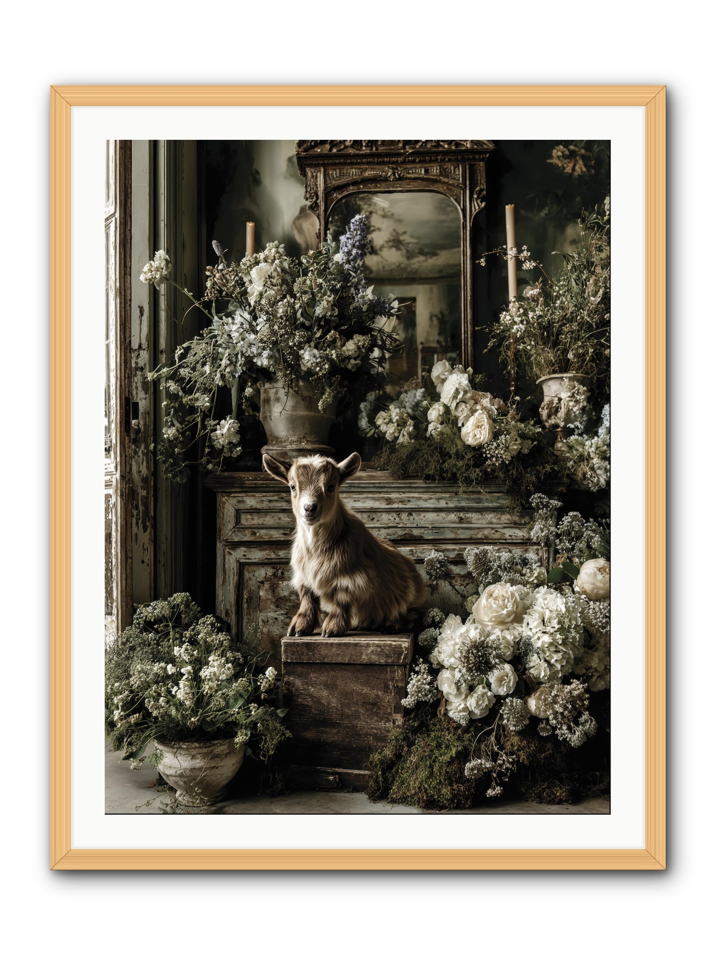 Dew Drop -- Framed Print - Natural 30x40