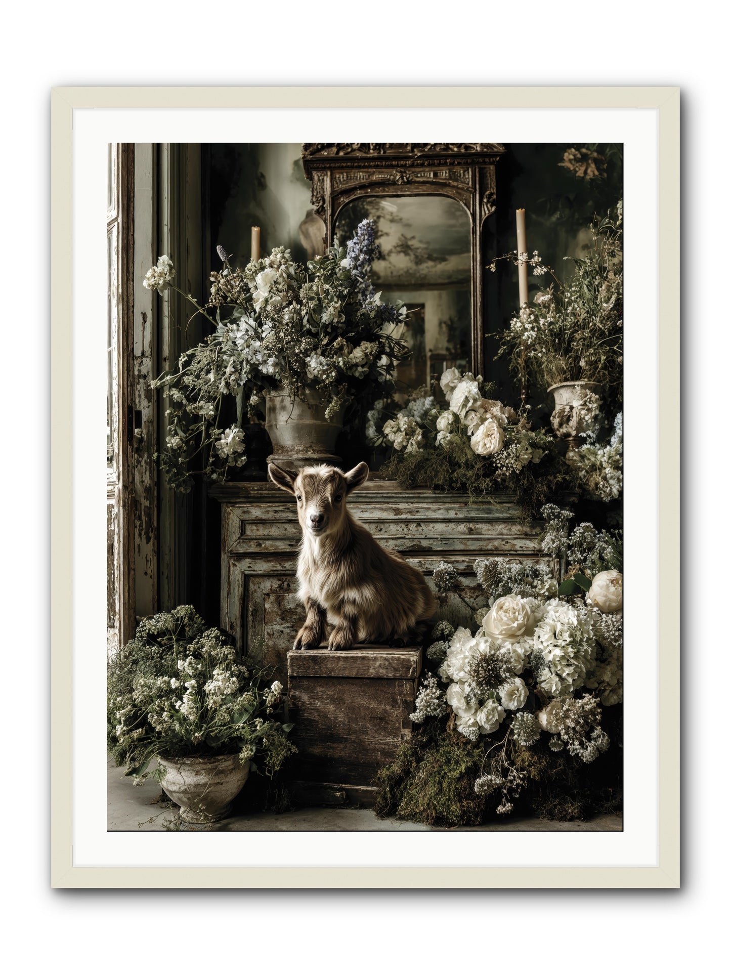 Dew Drop -- Framed Print - White 30x40