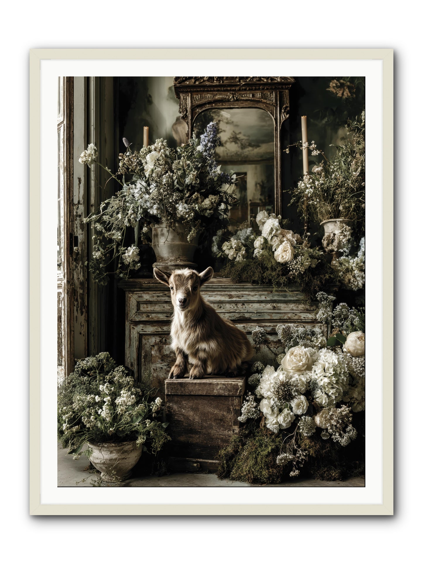 Dew Drop -- Framed Print - White 36x48