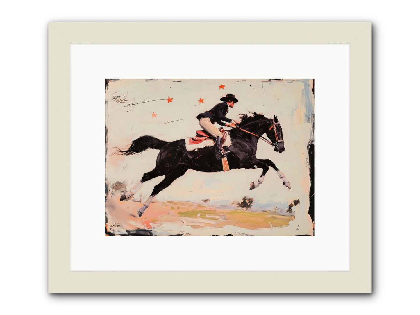 Diablo -- Framed Print - White 12x9