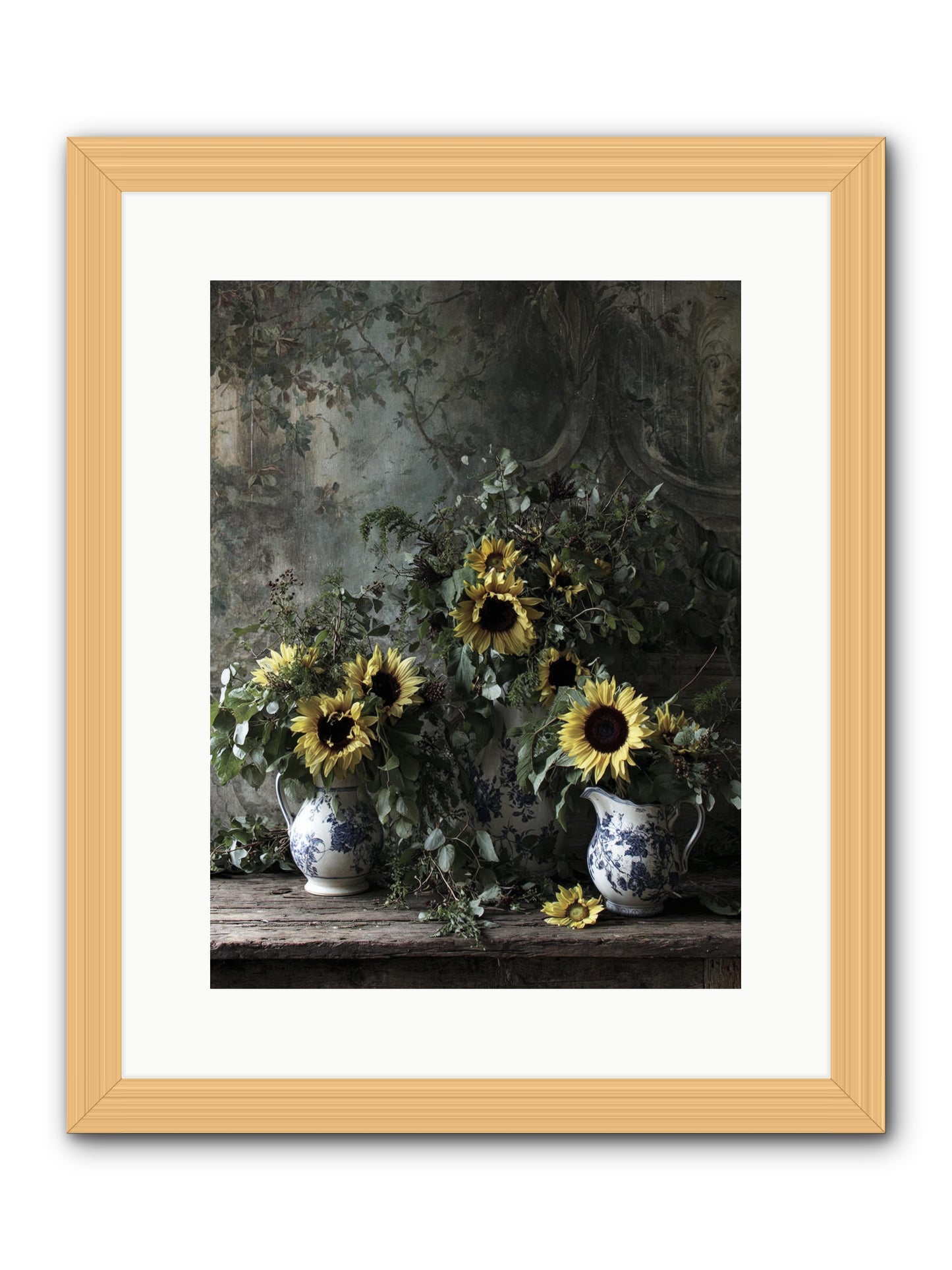 Dimanche -- Framed Print - Natural 12x16