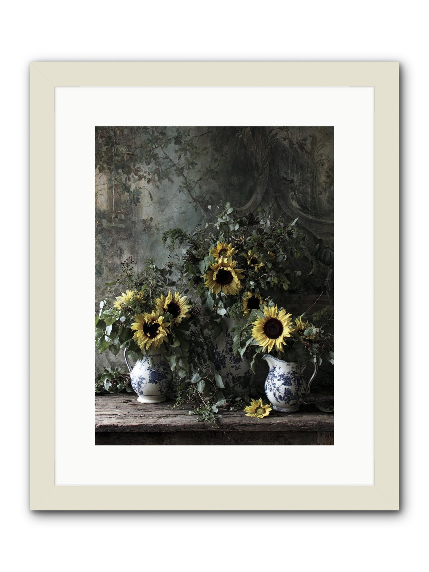 Dimanche -- Framed Print - White 12x16