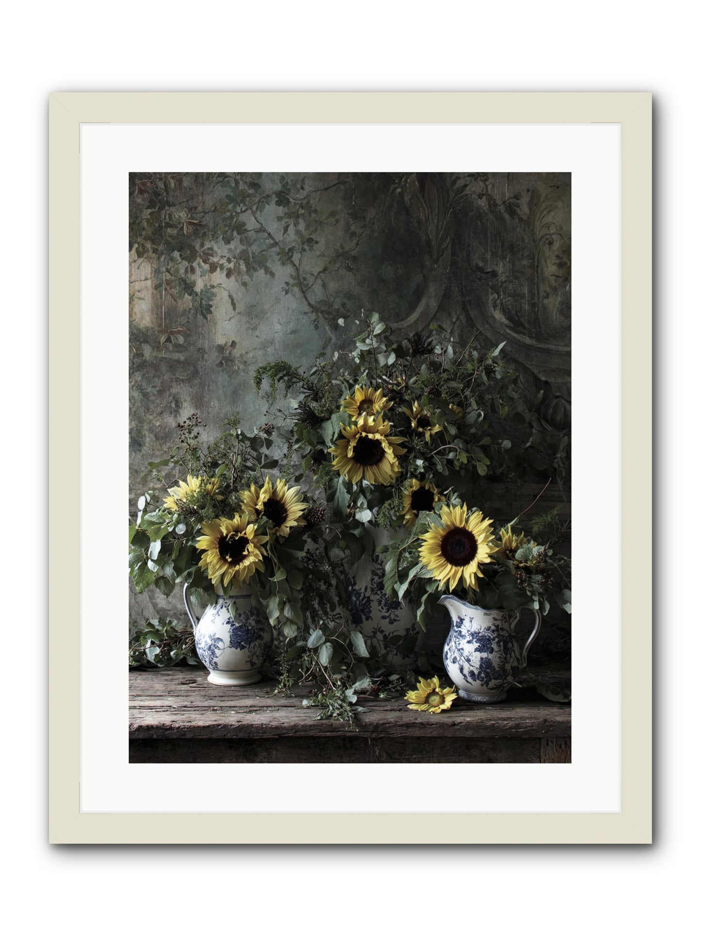 Dimanche -- Framed Print - White 18x24