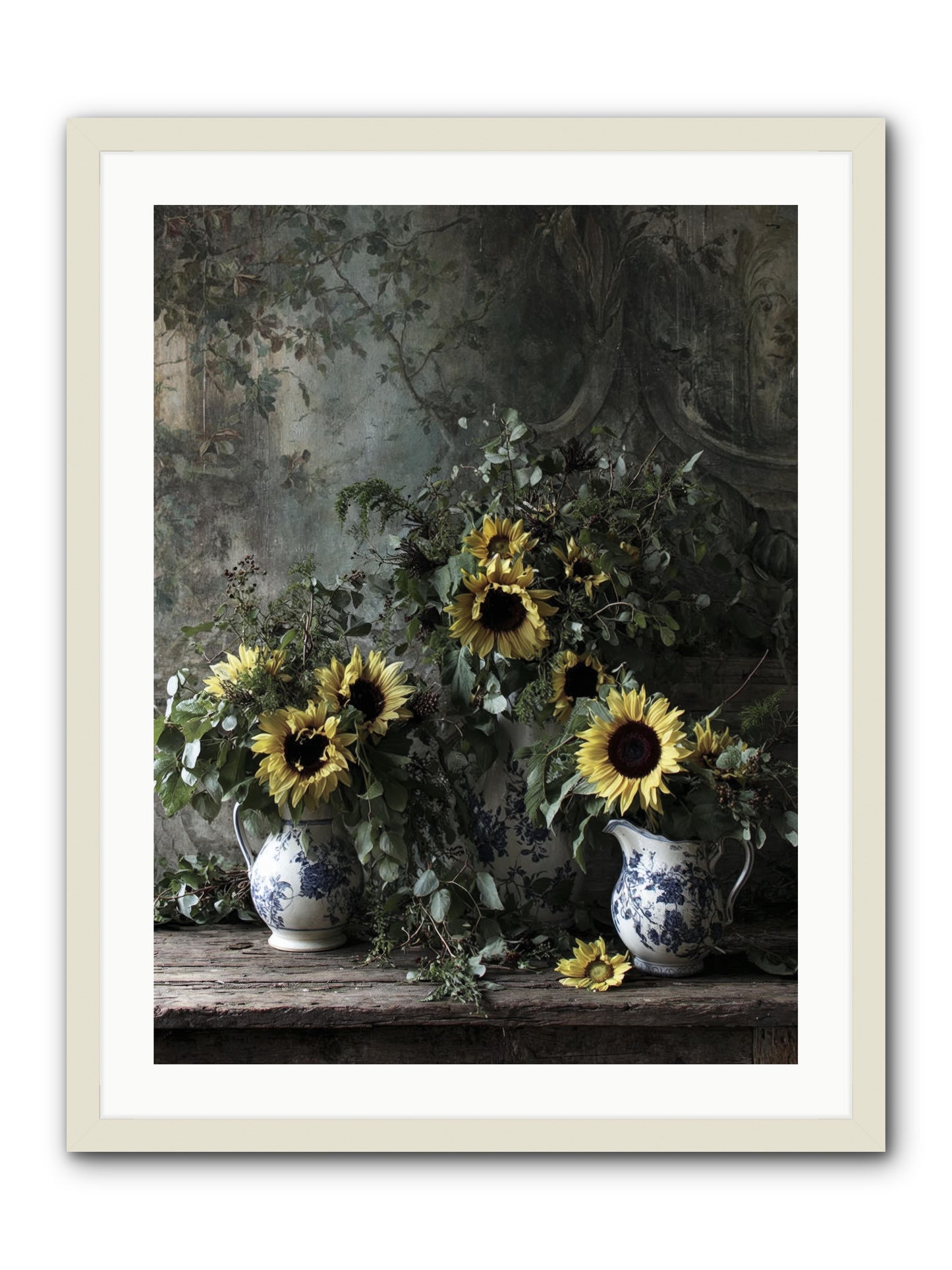 Dimanche -- Framed Print - White 24x32