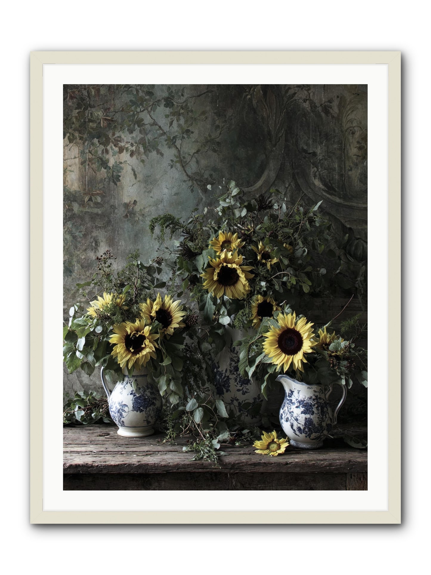 Dimanche -- Framed Print - White 30x40