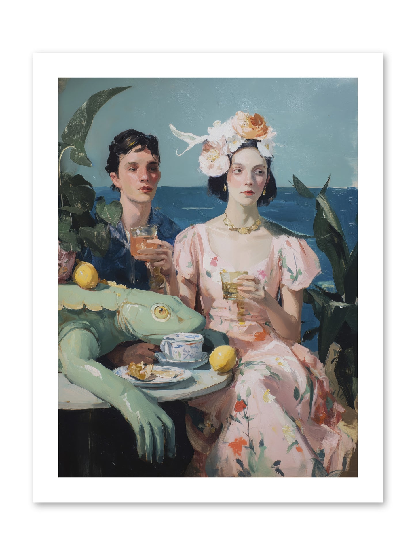 Dinner Party Plot Twist -- Paper Print 12x16