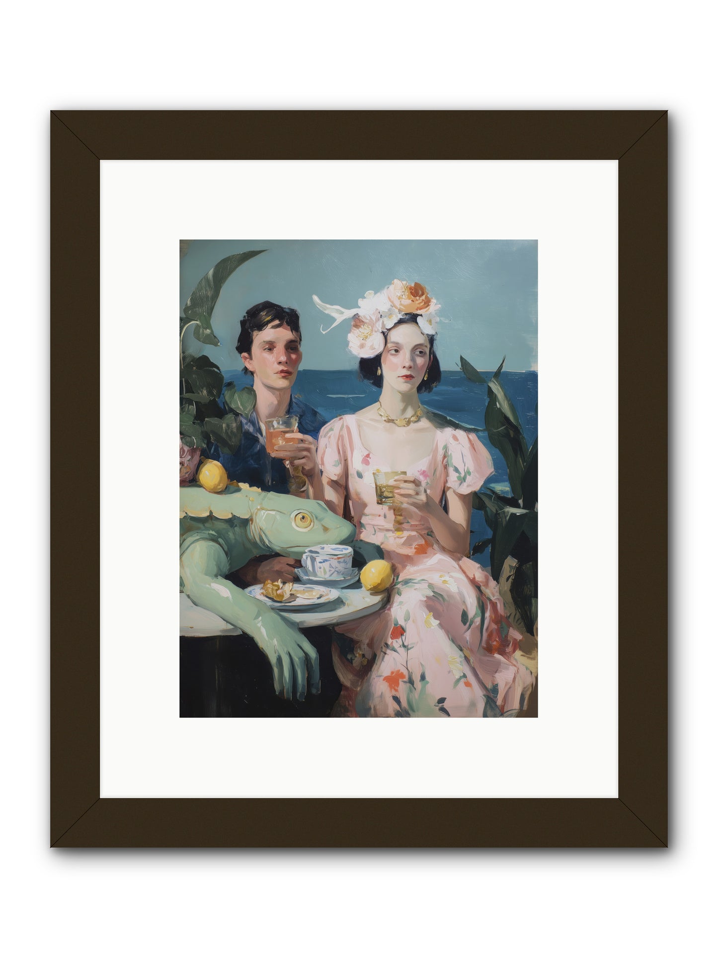 Dinner Party Plot Twist -- Framed Print - Black 9x12