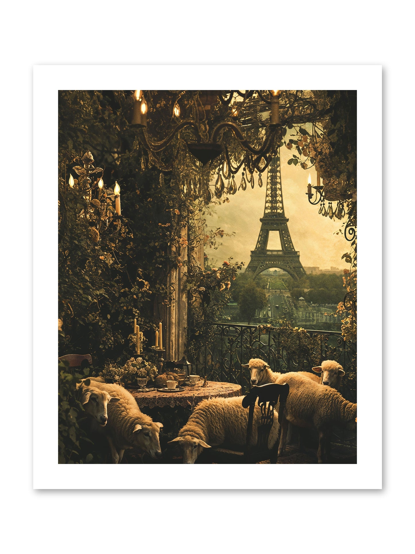Dinner With A View -- Paper Print 12x15
