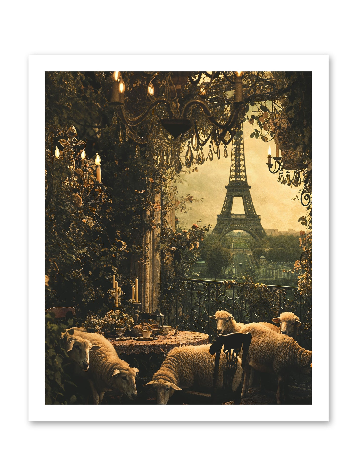 Dinner With A View -- Paper Print 16x20