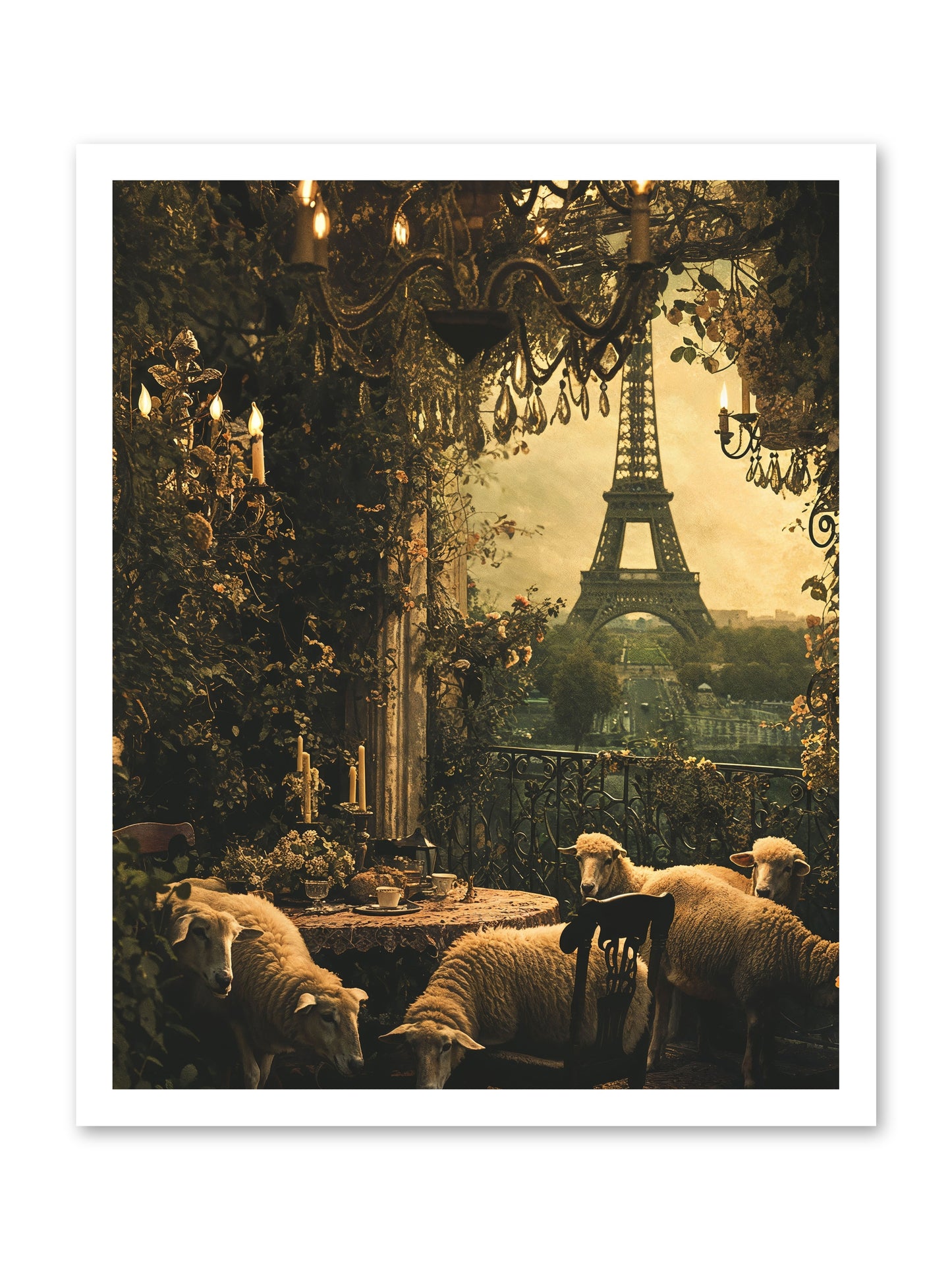 Dinner With A View -- Paper Print 20x25