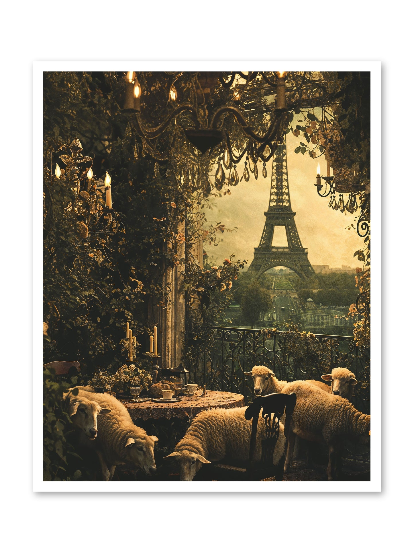 Dinner With A View -- Paper Print 32x40
