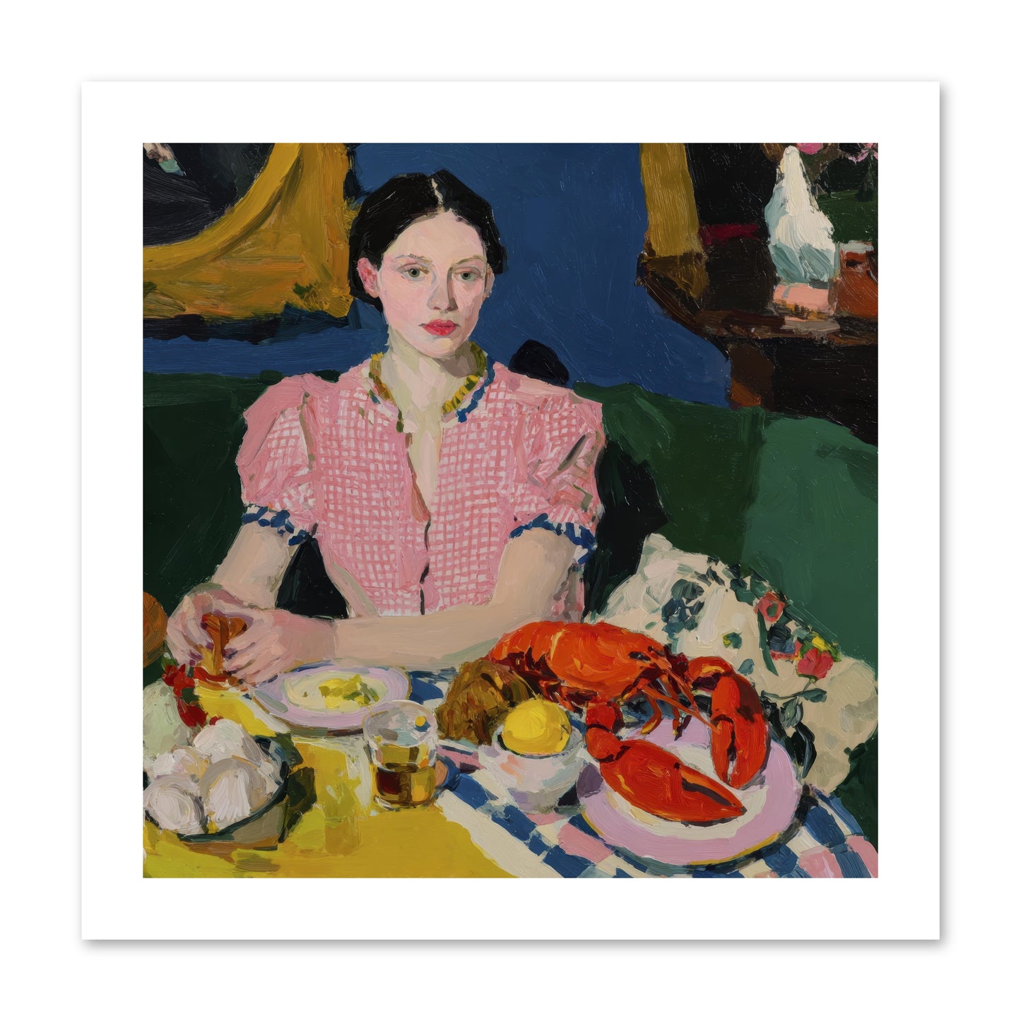 Dinner as Theater -- Paper Print 12x12