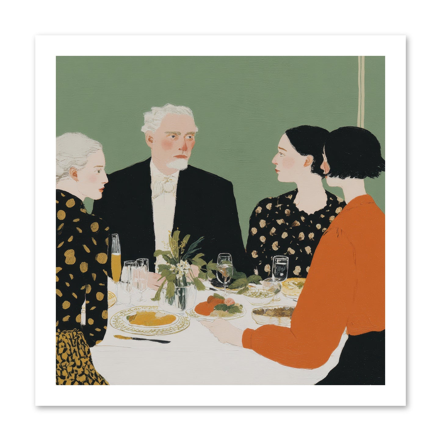 Dinner with the Naturalist -- Paper Print 16x16