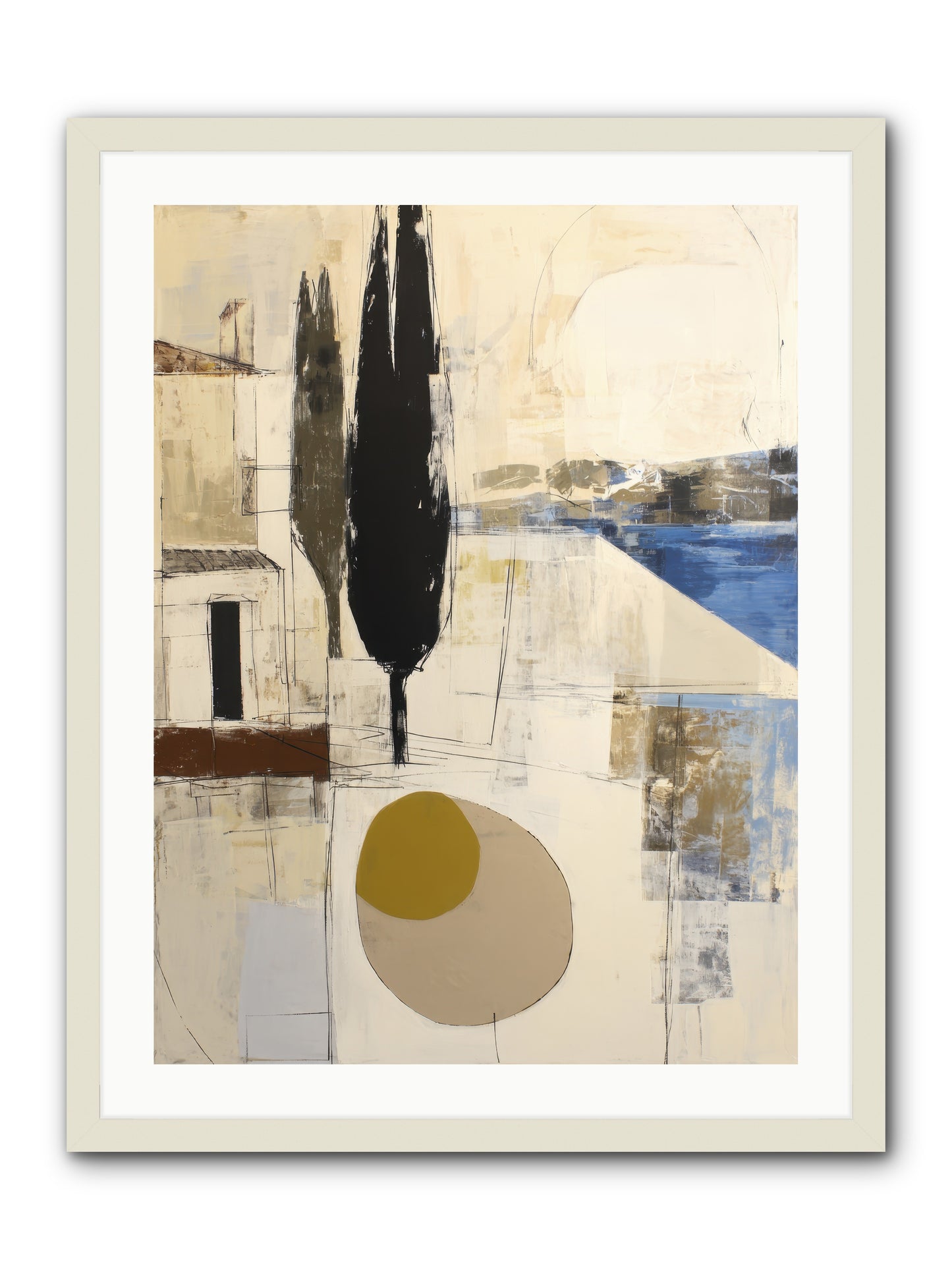Distant Echo -- Framed Print - White 24x32