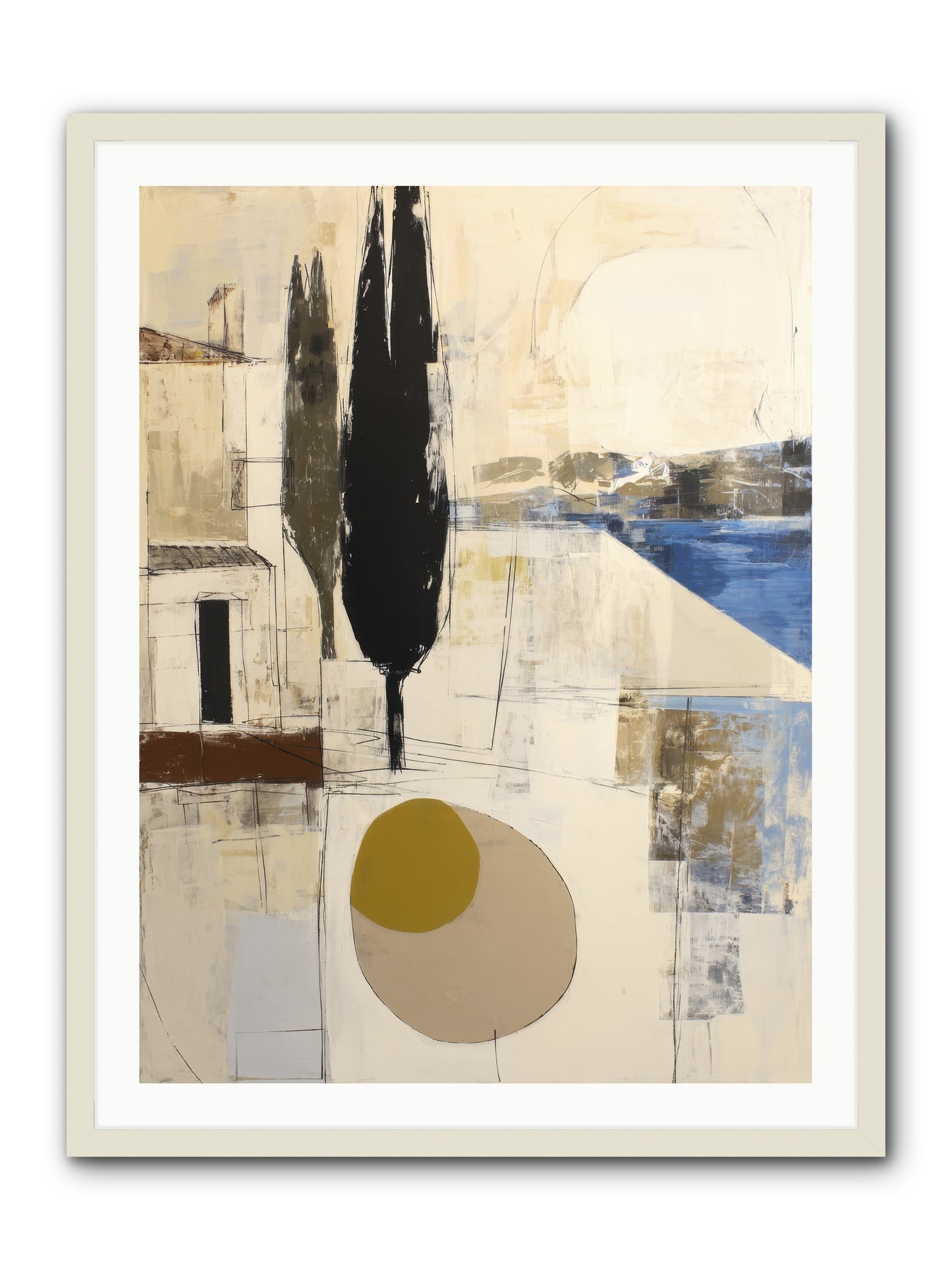 Distant Echo -- Framed Print - White 30x40