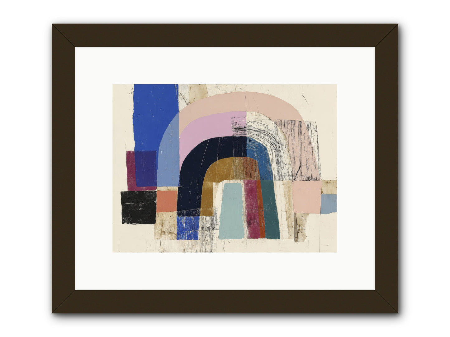 Distant Harbor -- Framed Print - Black 12x9
