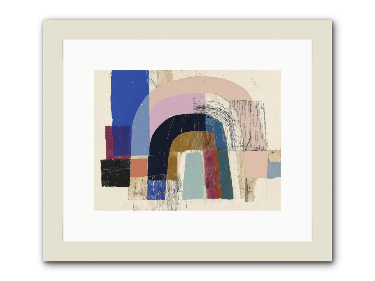 Distant Harbor -- Framed Print - White 12x9