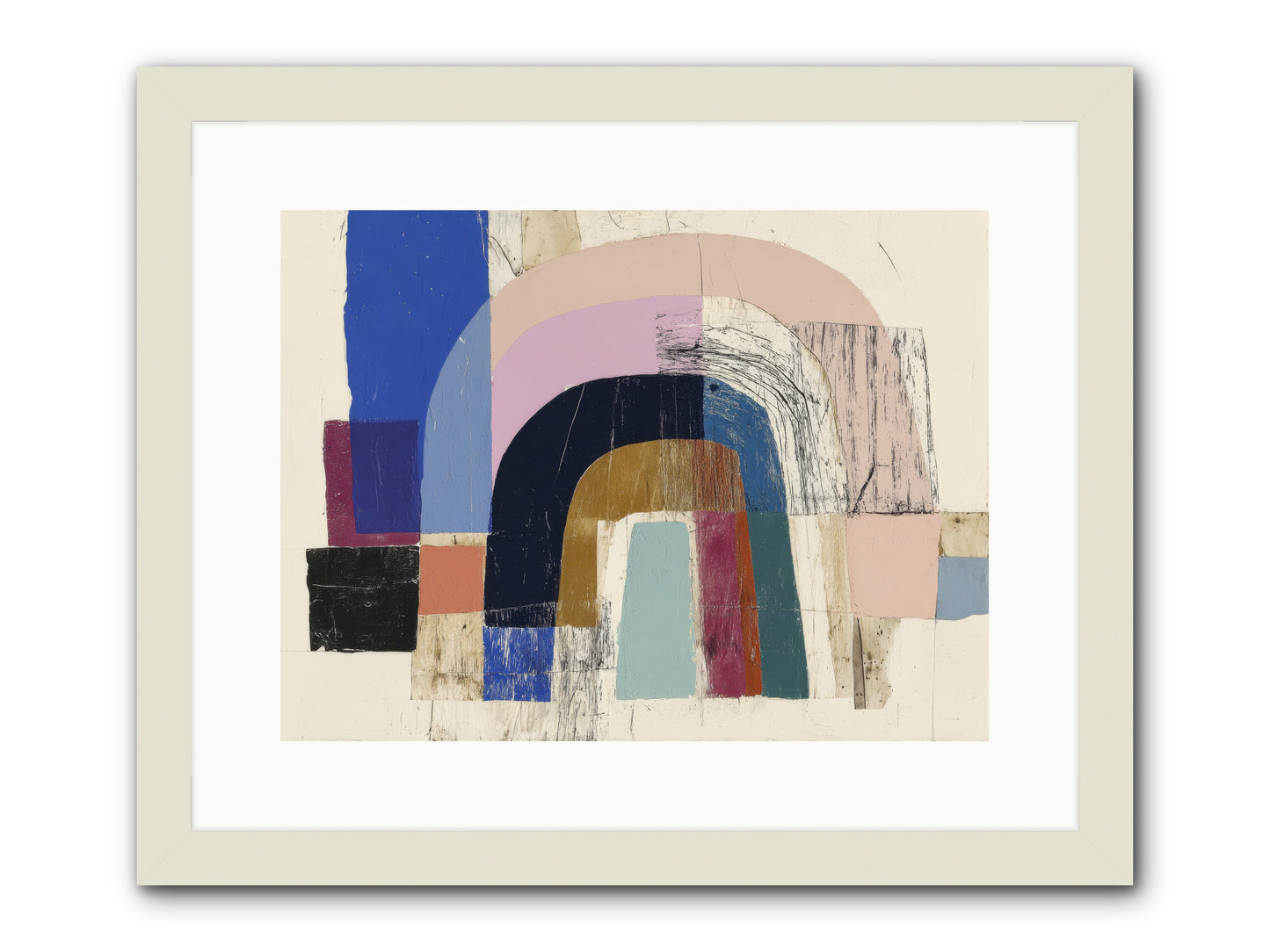 Distant Harbor -- Framed Print - White 16x12