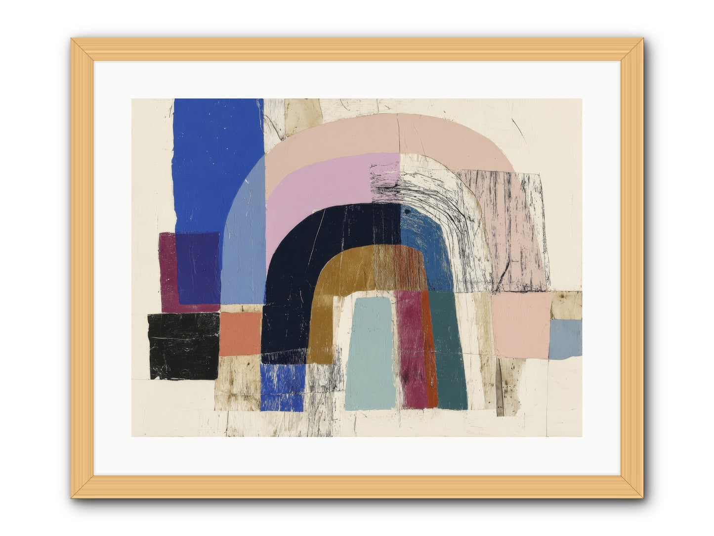 Distant Harbor -- Framed Print - Natural 24x18