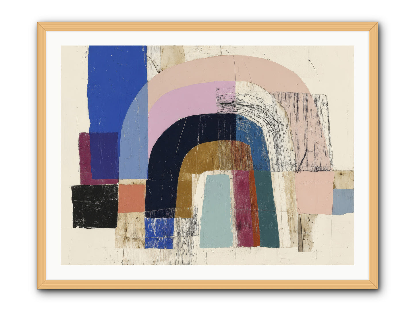 Distant Harbor -- Framed Print - Natural 40x30