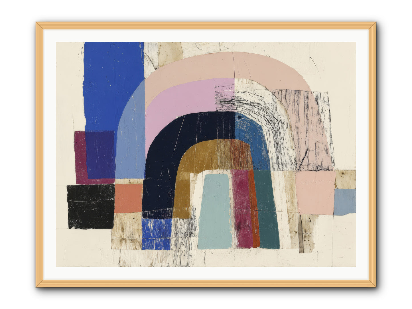 Distant Harbor -- Framed Print - Natural 48x36