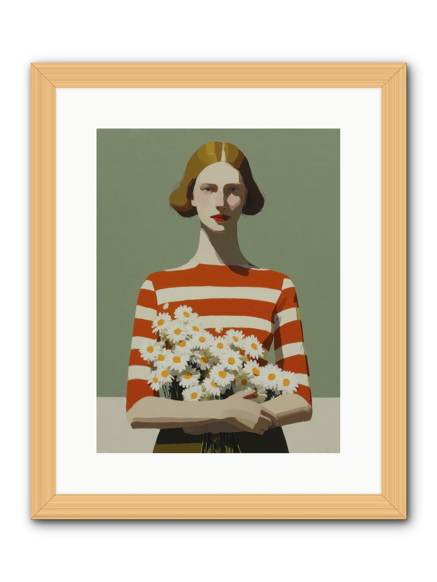 Distant Light -- Framed Print - Natural 12x16