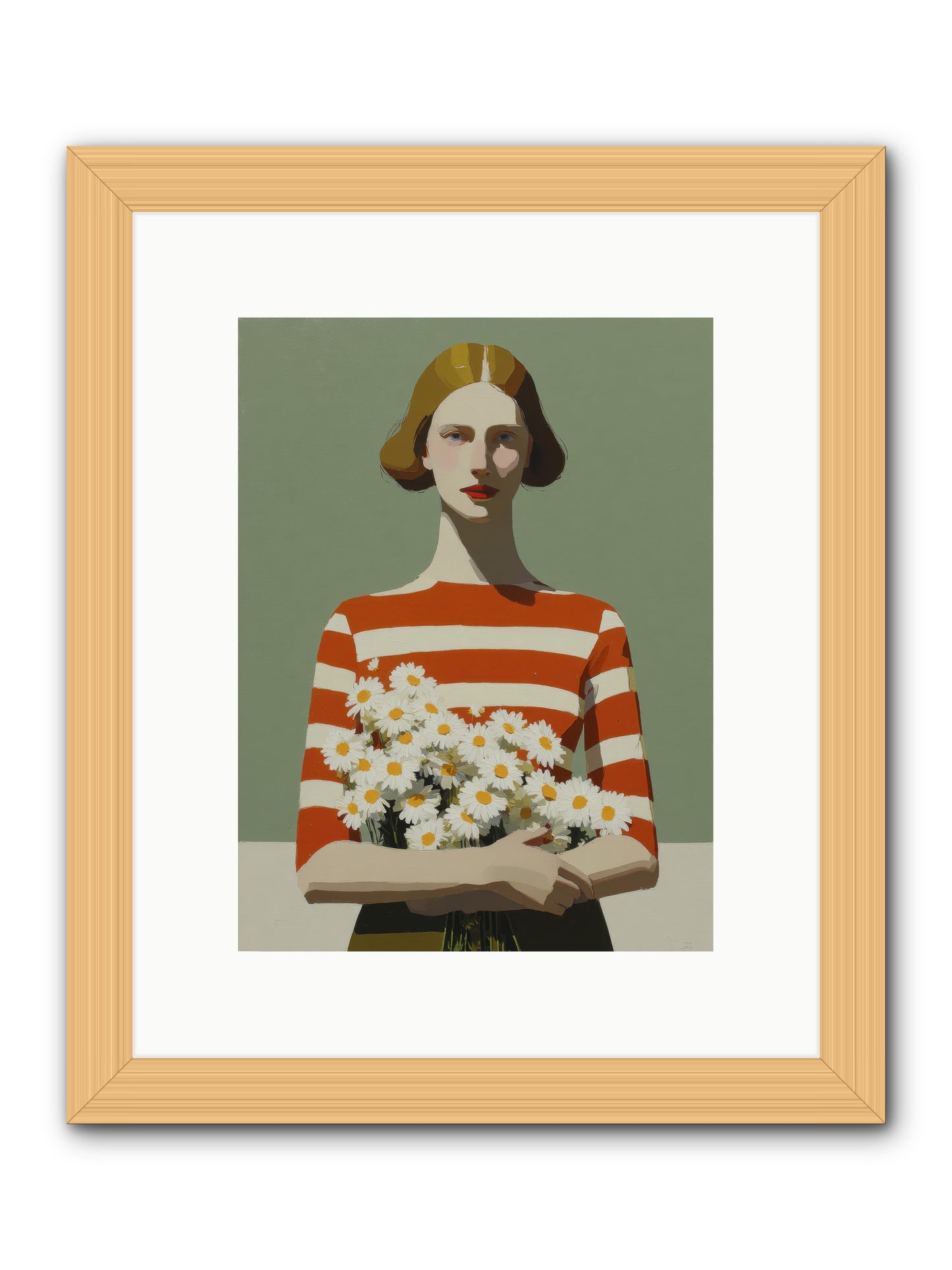 Distant Light -- Framed Print - Natural 9x12