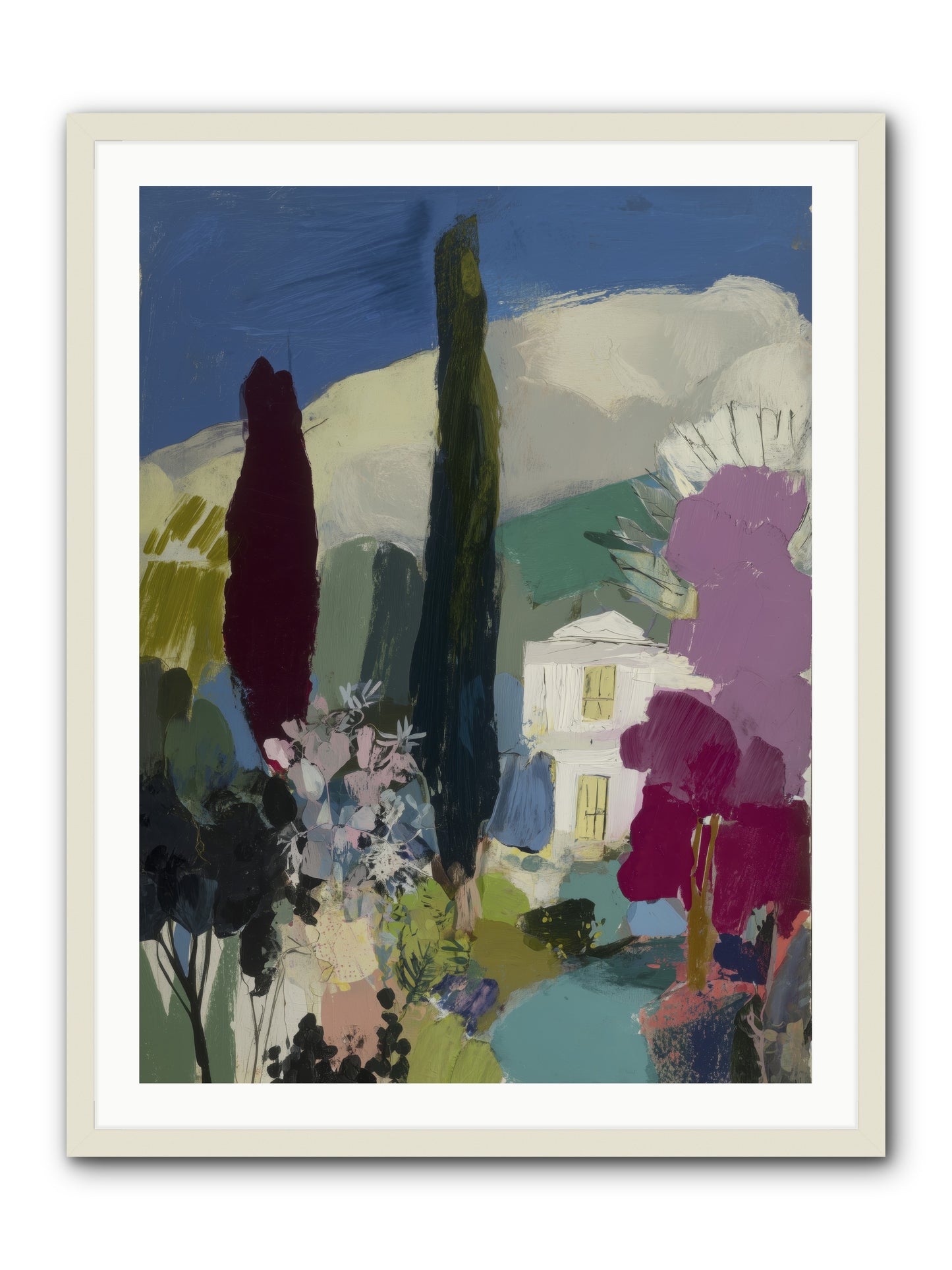 Distant Melody -- Framed Print - White 30x40