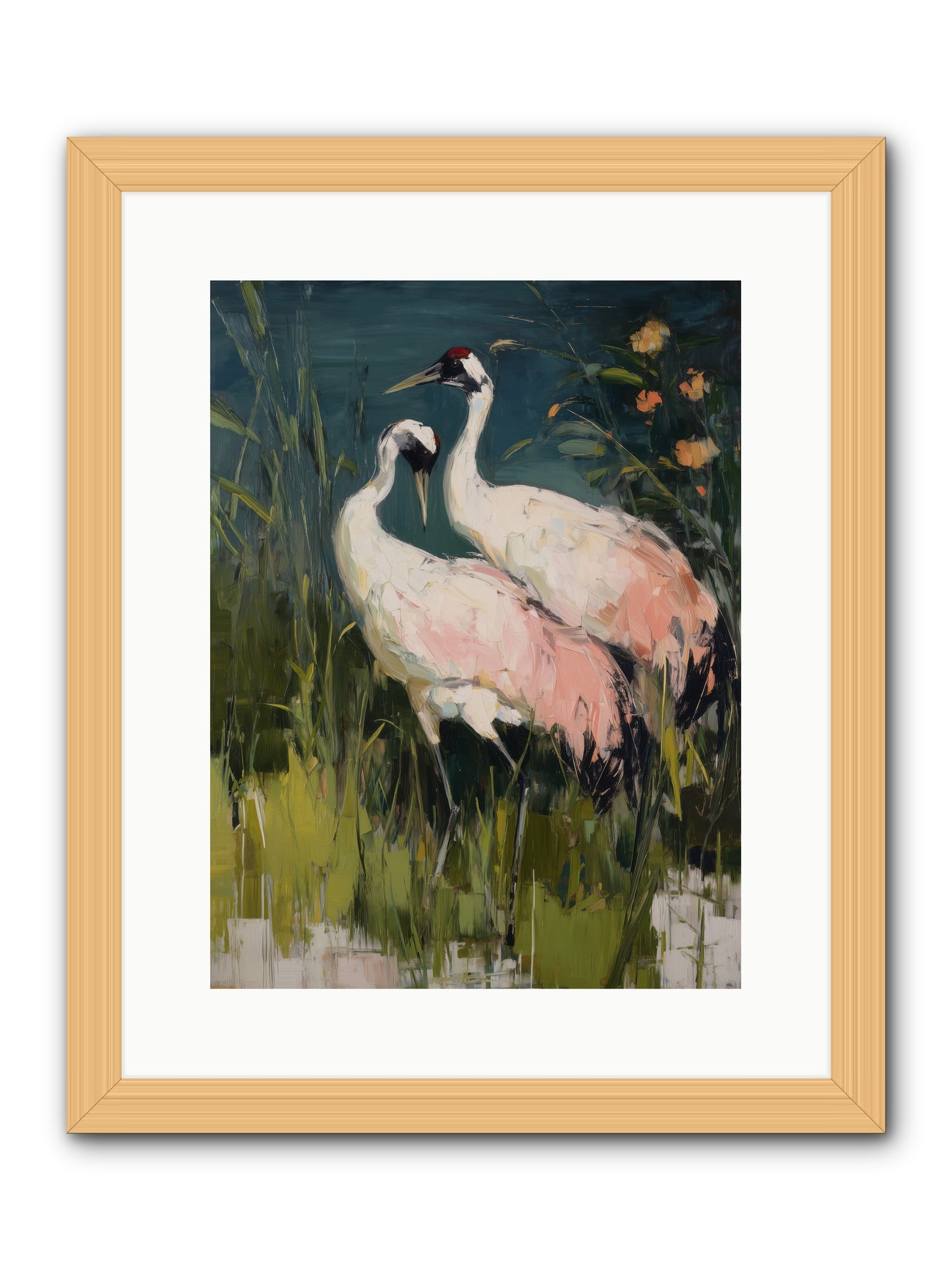 Distant Shores -- Framed Print - Natural 12x16