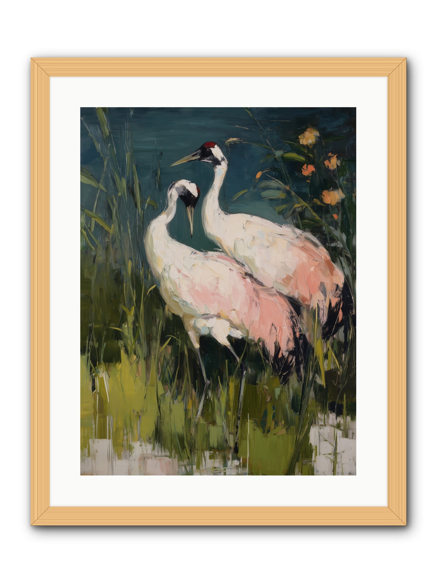 Distant Shores -- Framed Print - Natural 18x24