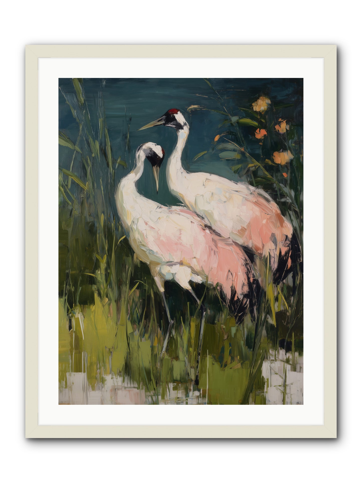 Distant Shores -- Framed Print - White 24x32
