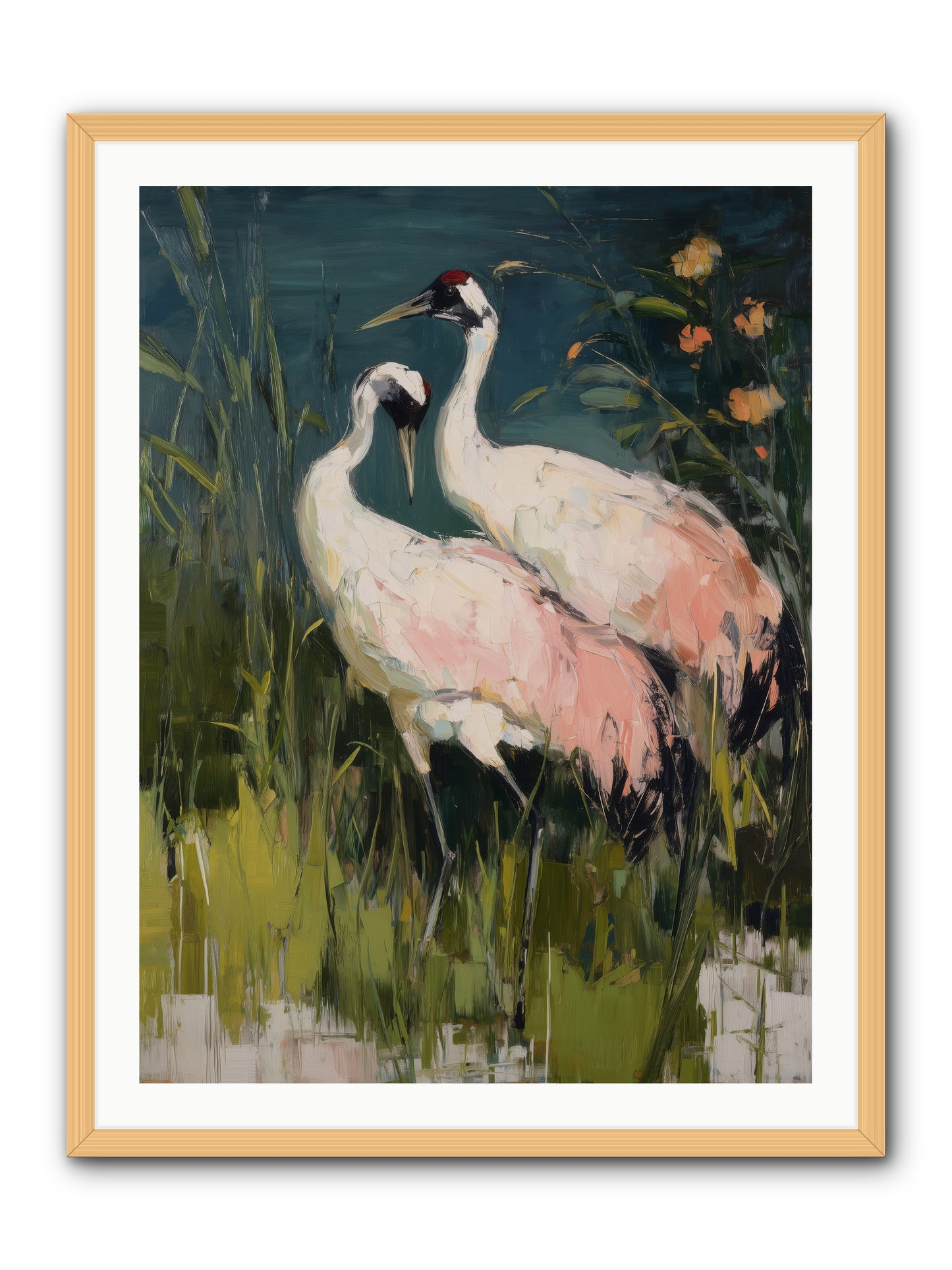 Distant Shores -- Framed Print - Natural 30x40