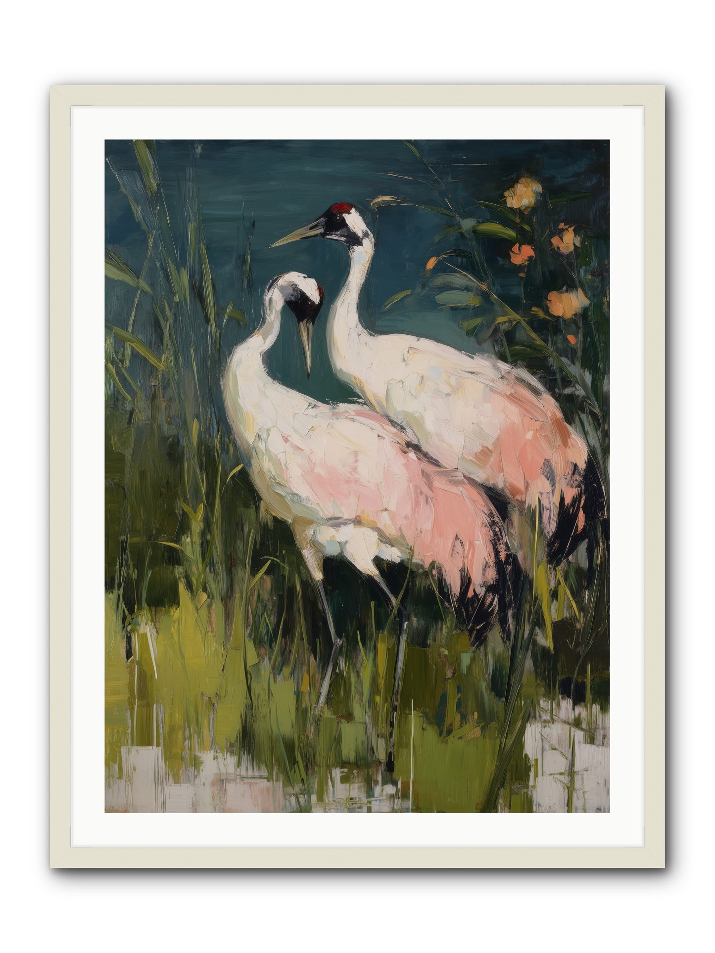 Distant Shores -- Framed Print - White 30x40