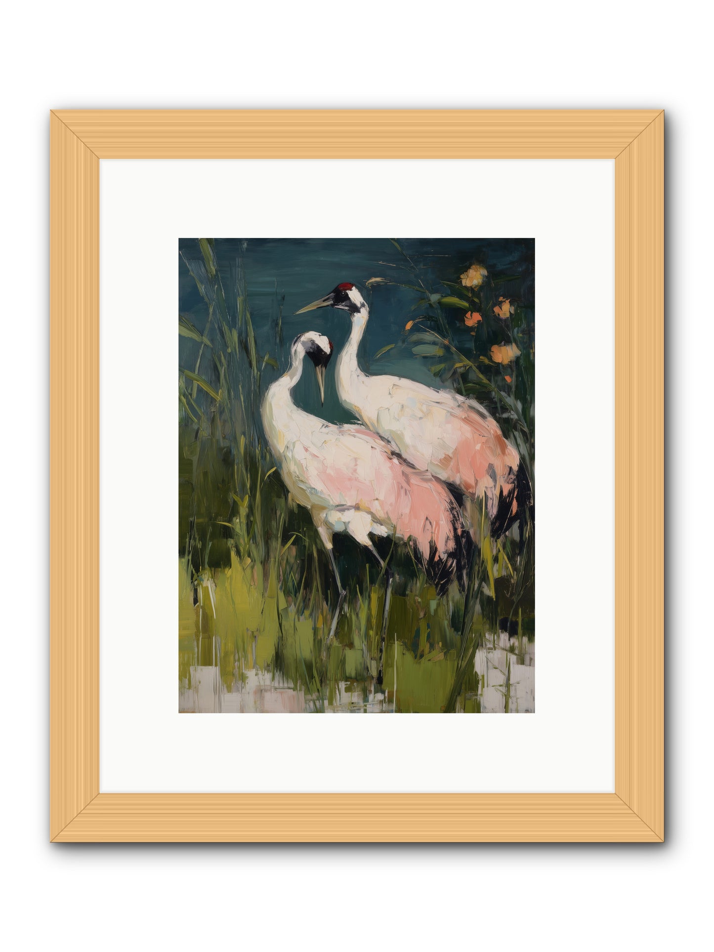 Distant Shores -- Framed Print - Natural 9x12