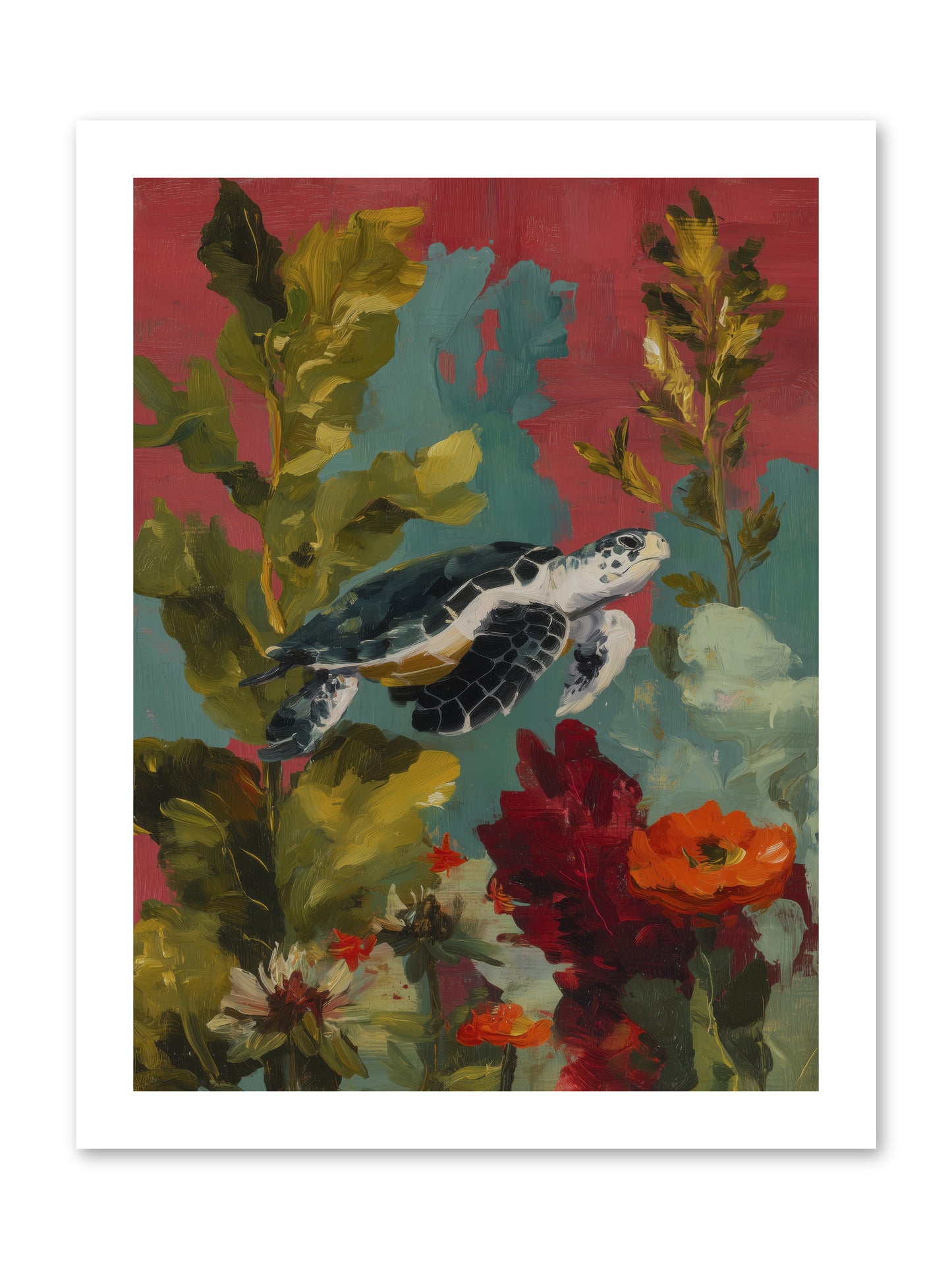 Diving Through Amber  -- Loose Canvas Print 12x16