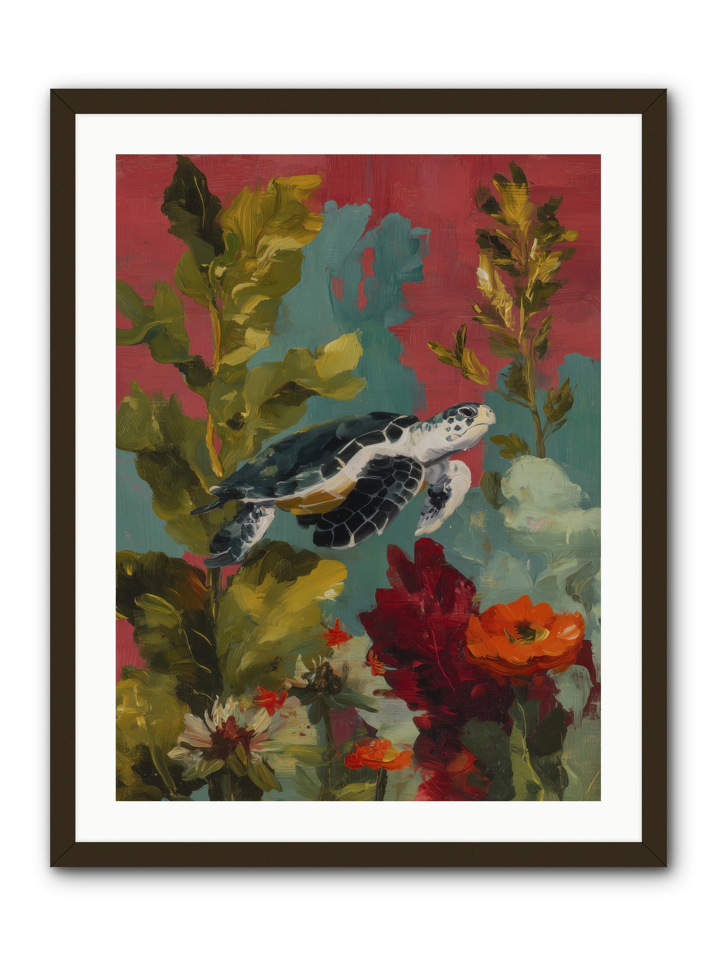 Diving Through Amber  -- Framed Print - Black 24x32