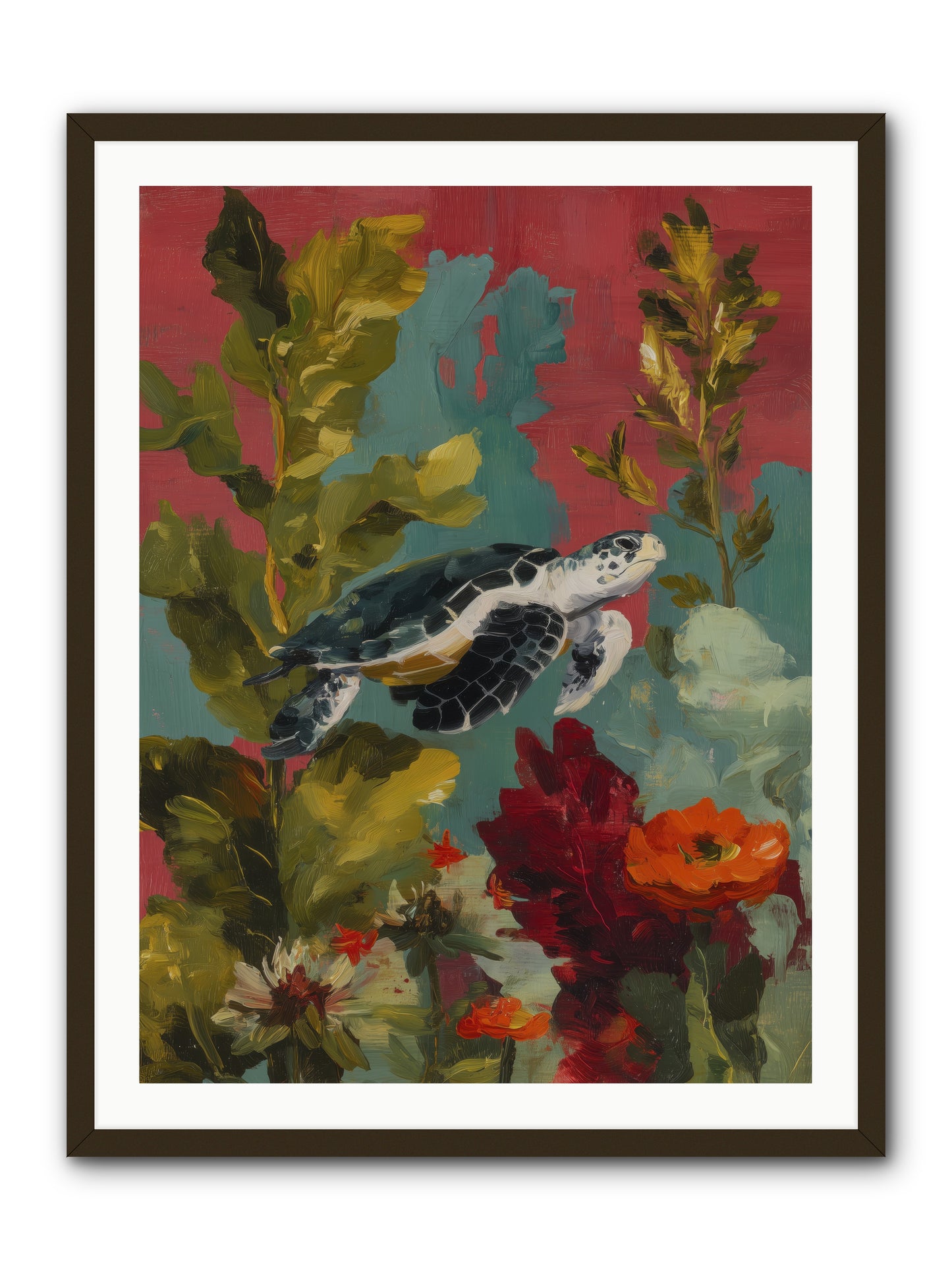 Diving Through Amber  -- Framed Print - Black 30x40