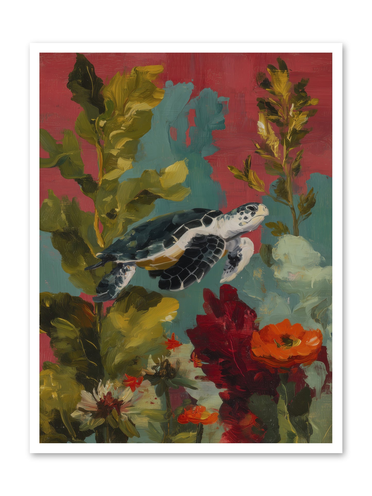 Diving Through Amber  -- Loose Canvas Print 30x40