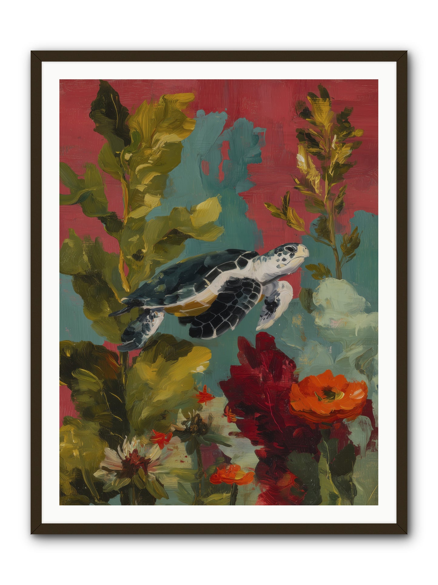 Diving Through Amber  -- Framed Print - Black 36x48