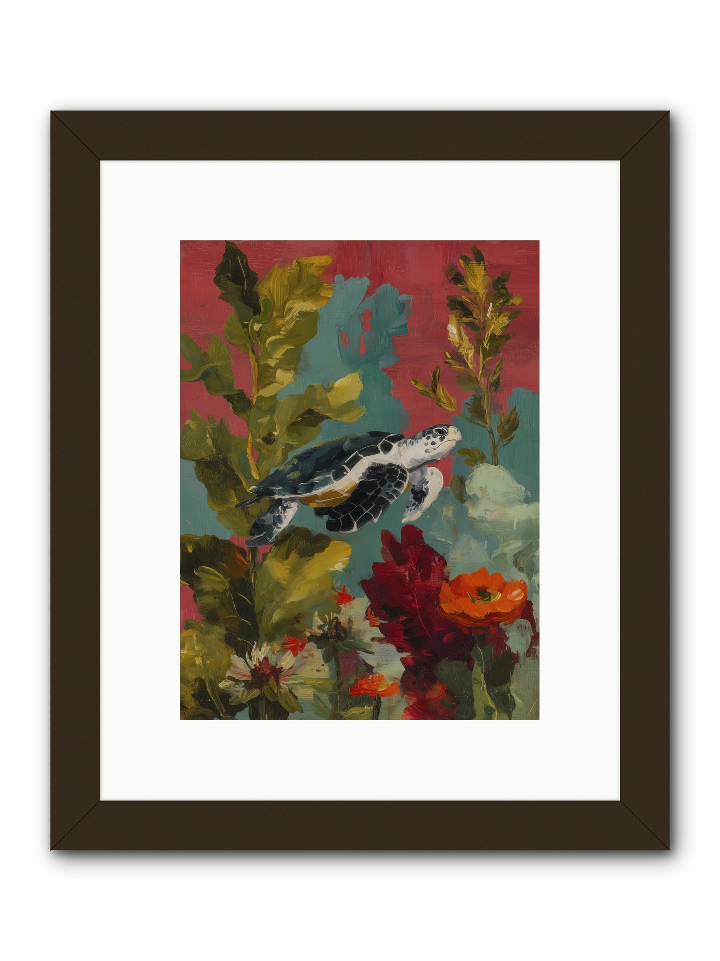 Diving Through Amber  -- Framed Print - Black 9x12
