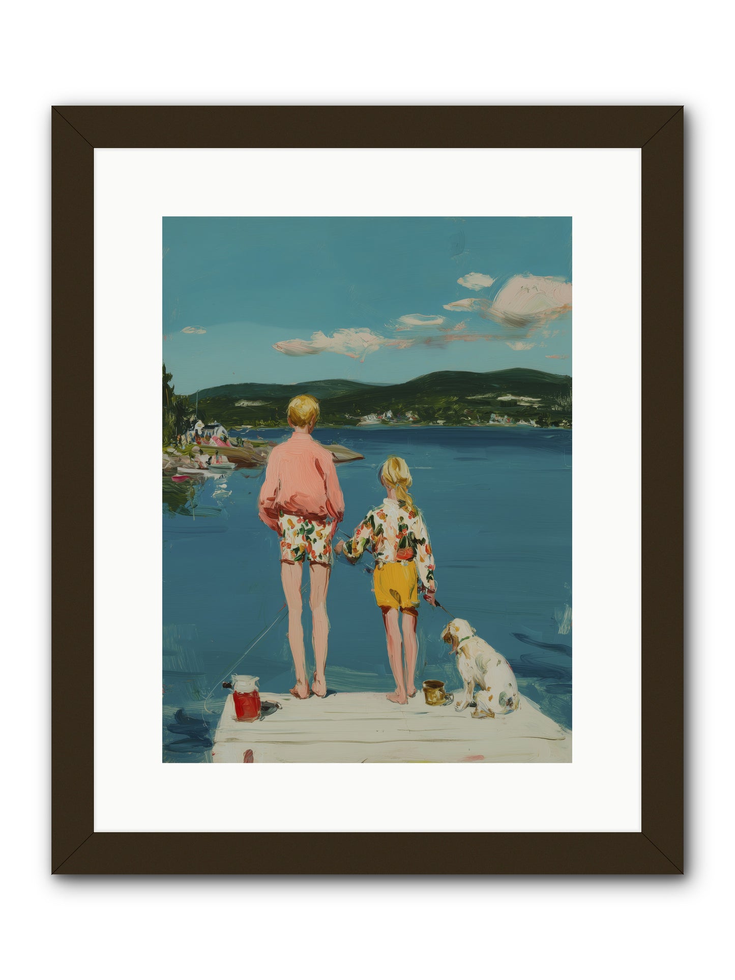 Dock Side Dreams -- Framed Print - Black 12x16