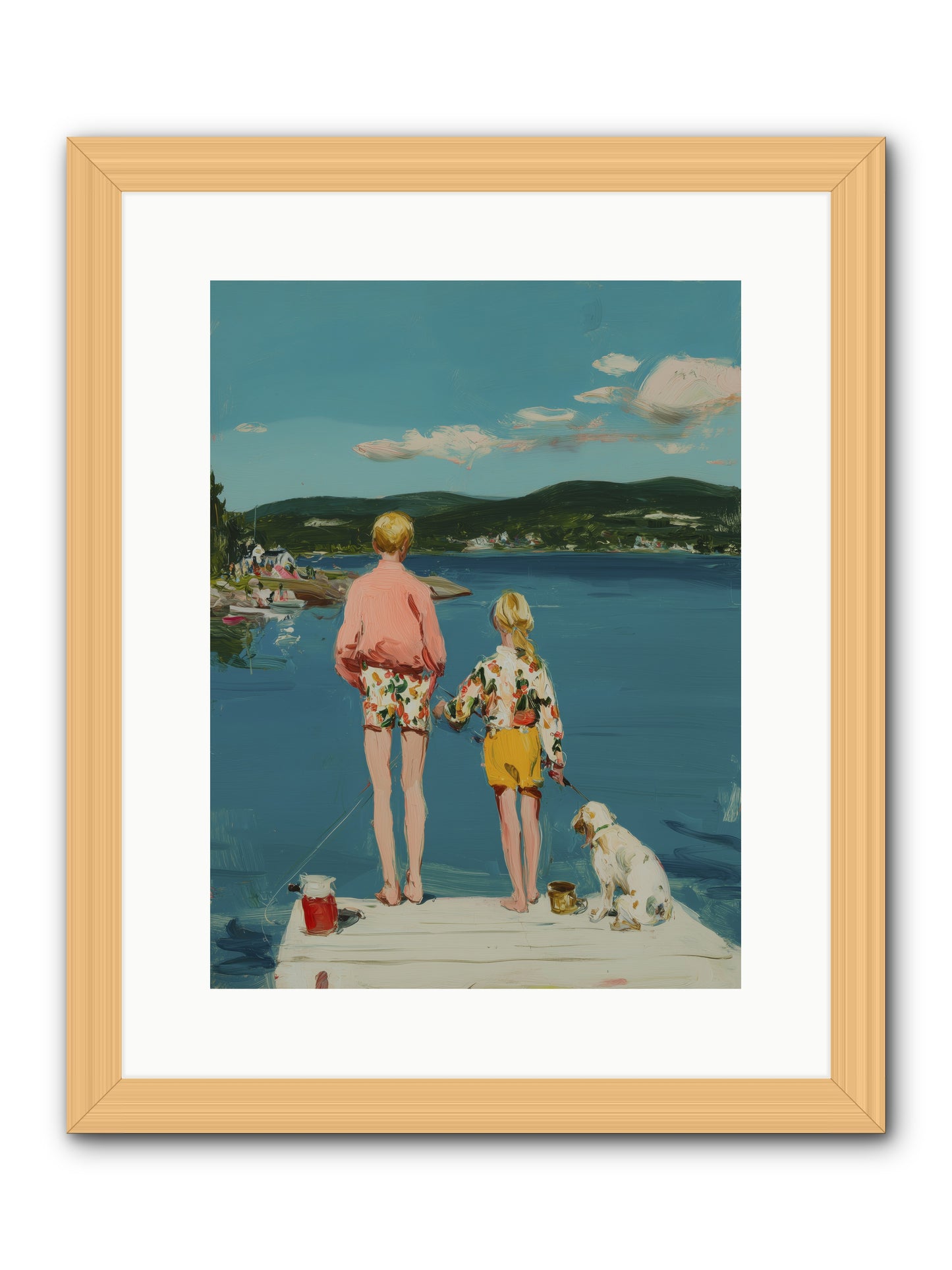 Dock Side Dreams -- Framed Print - Natural 12x16