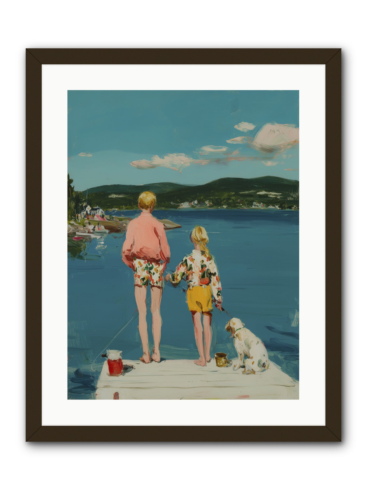 Dock Side Dreams -- Framed Print - Black 18x24