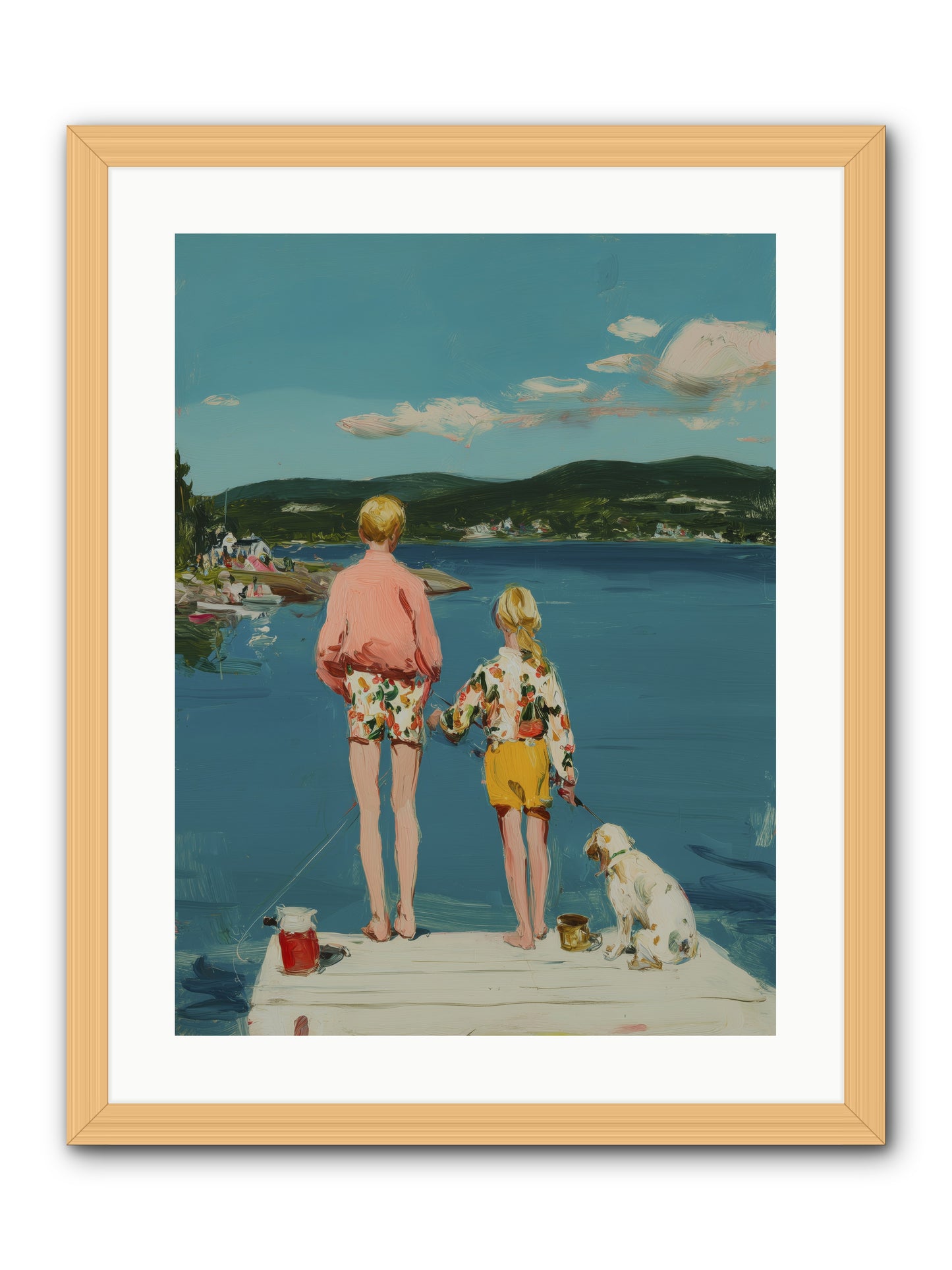 Dock Side Dreams -- Framed Print - Natural 18x24