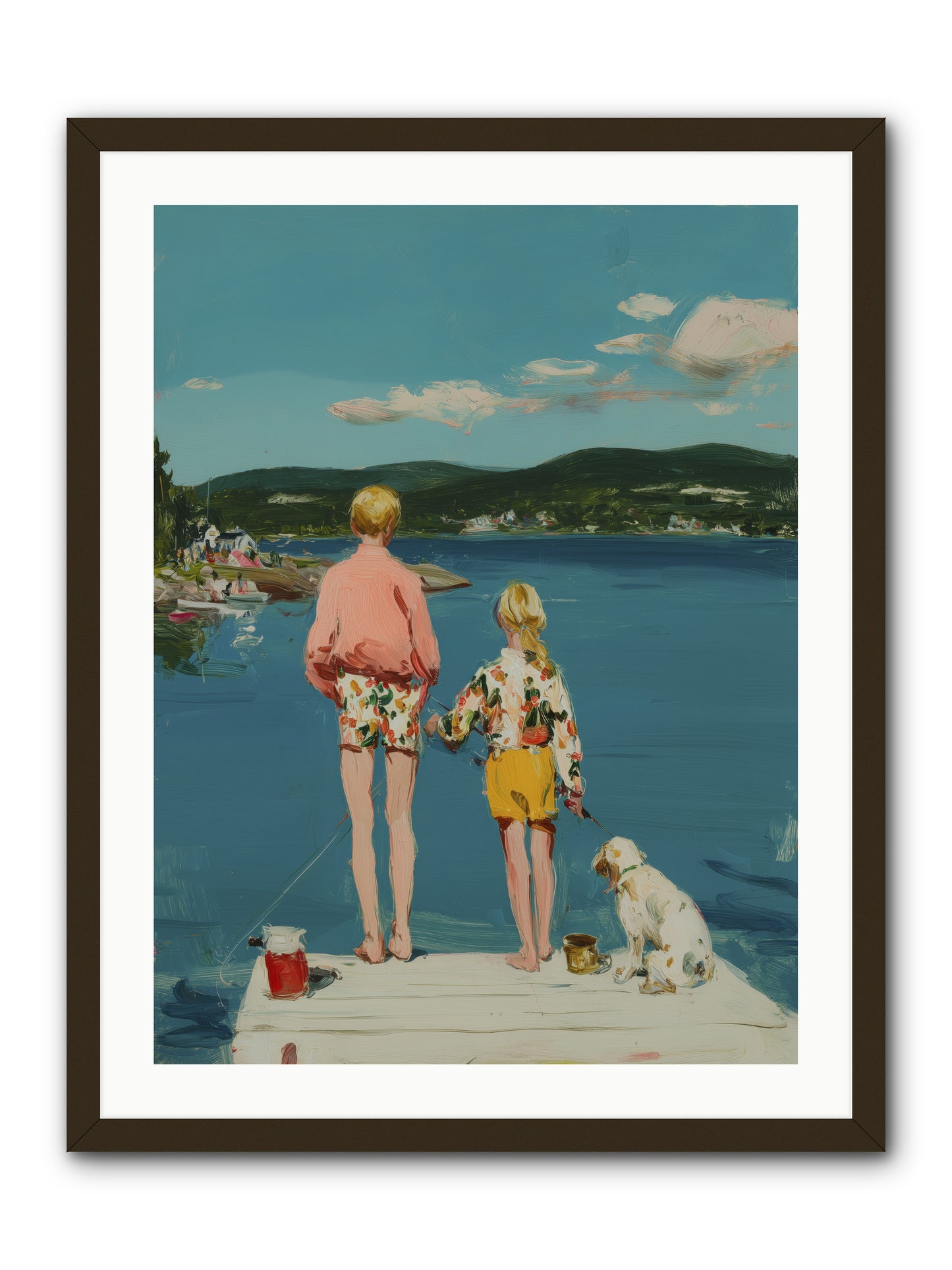 Dock Side Dreams -- Framed Print - Black 24x32