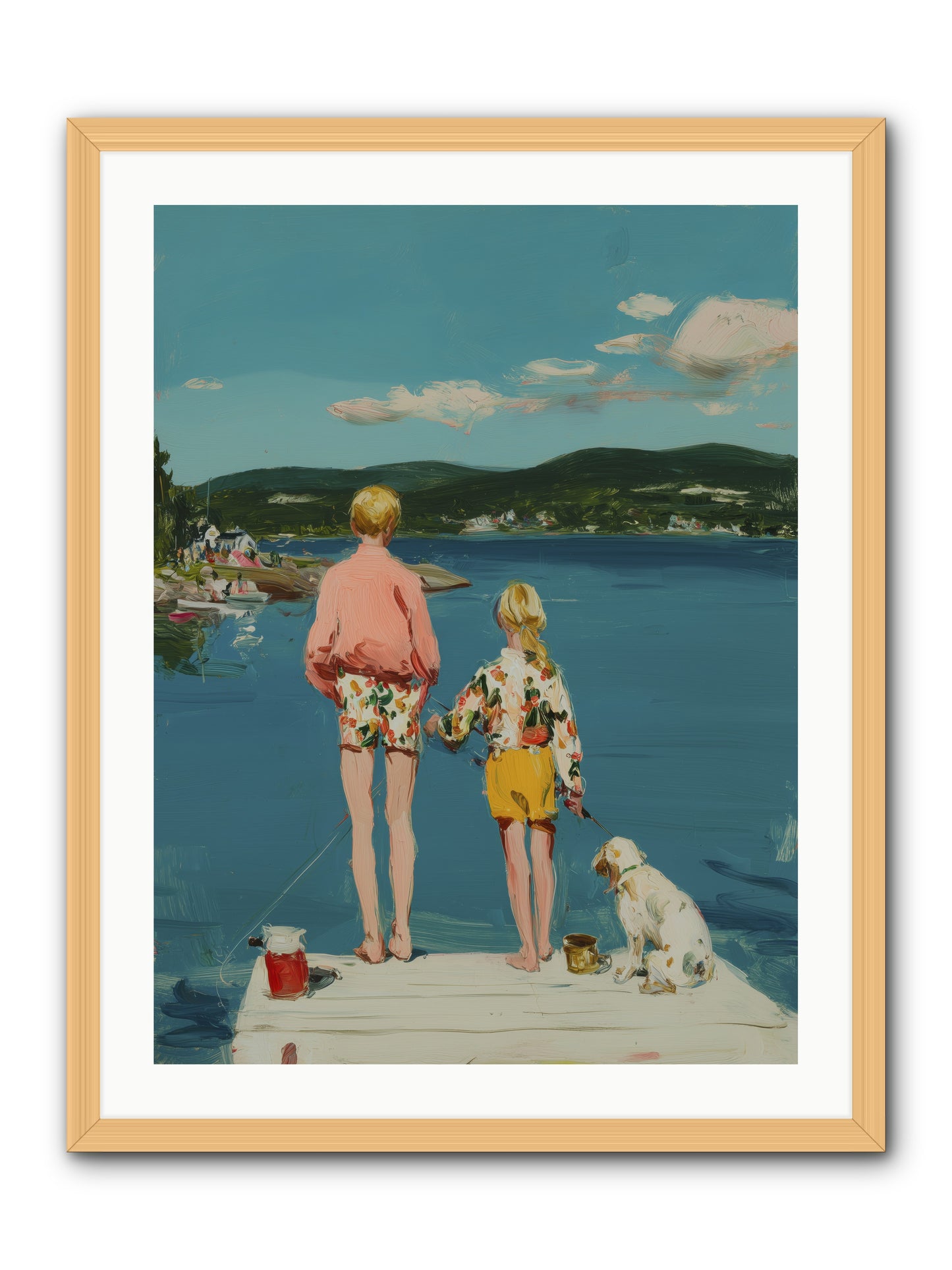 Dock Side Dreams -- Framed Print - Natural 24x32