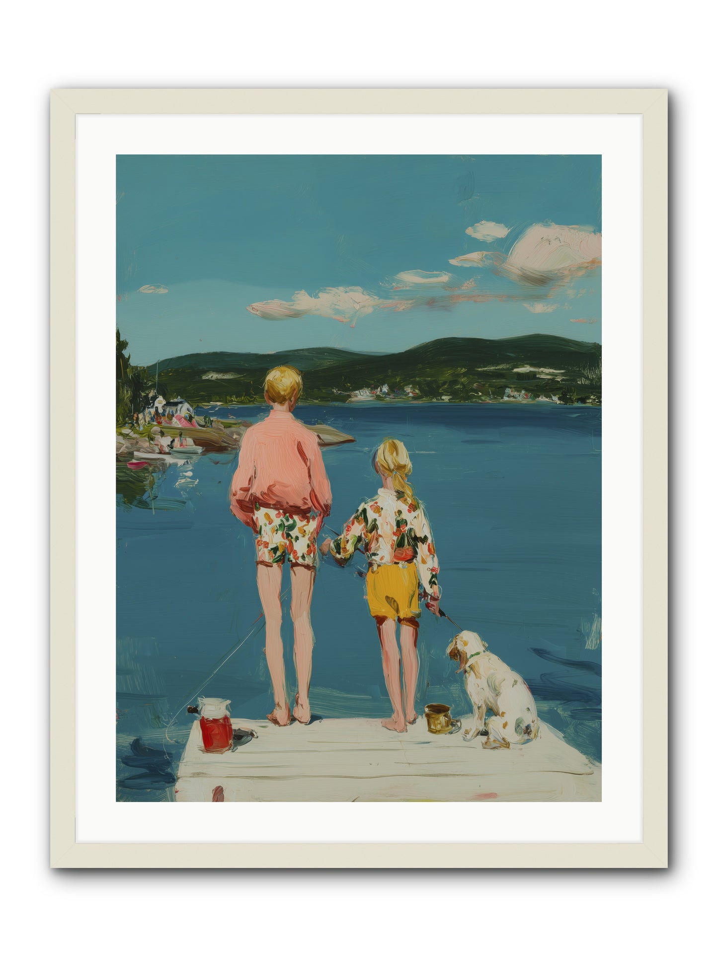 Dock Side Dreams -- Framed Print - White 24x32