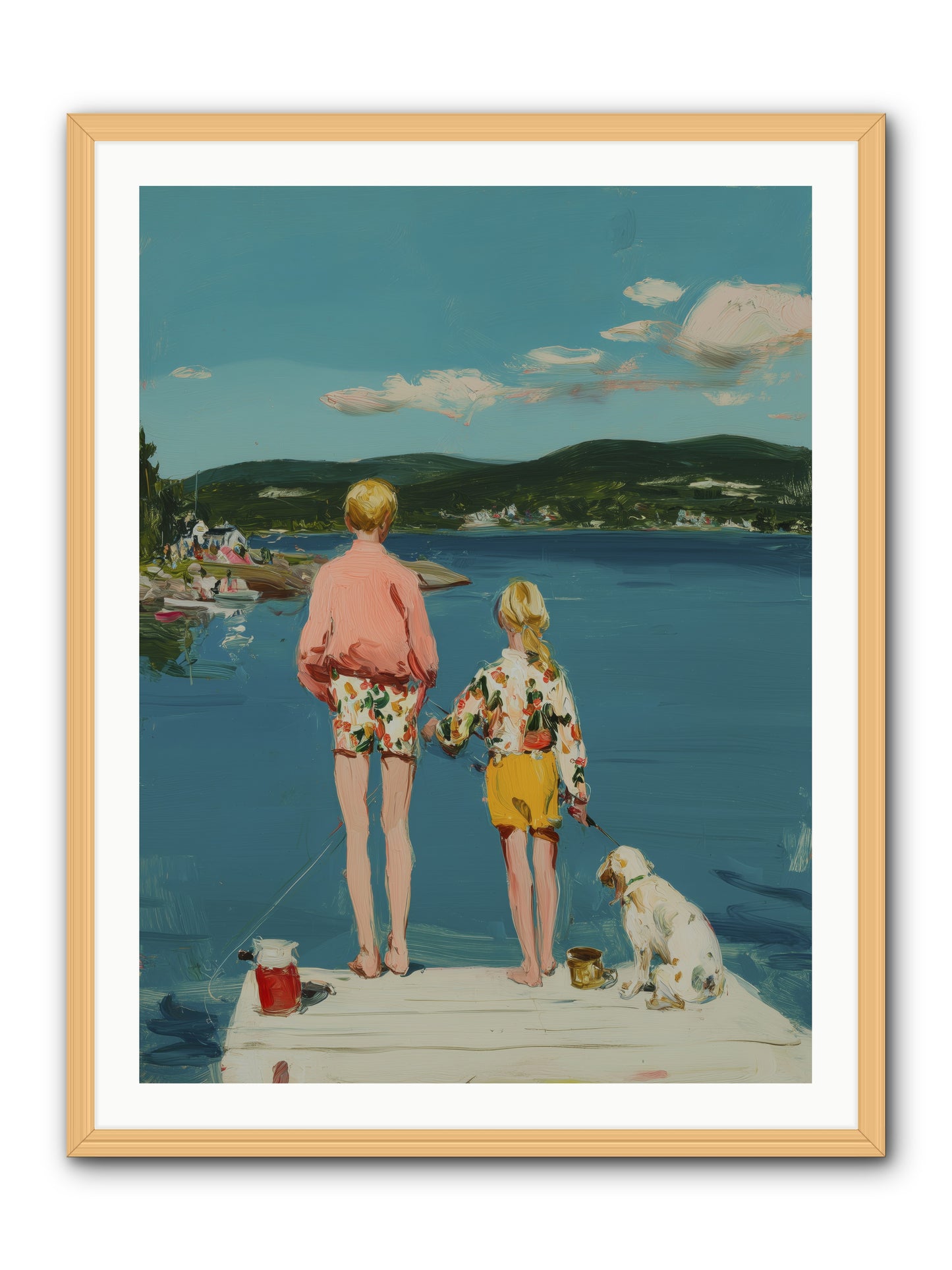 Dock Side Dreams -- Framed Print - Natural 30x40